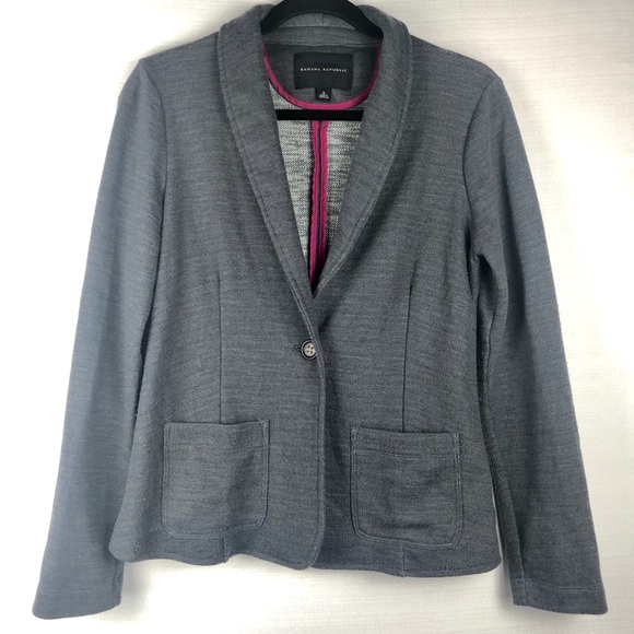Banana Republic Blazer Women’s S Gray Sweater Material. - Picture 2 of 6